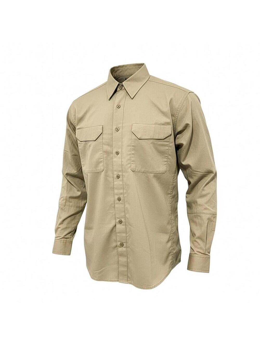 First Tactical  V2 Shirt Mens Large Beige Long Sleeve New Polyester Blend